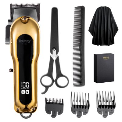 Camry Hair clipper with LCD display, CR 2844, Cordless, Number of length steps 4, Gold