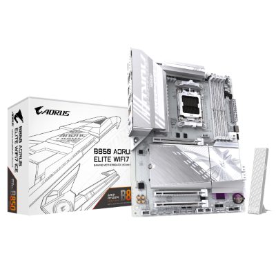 Gigabyte B850 A ELITE WF7 ICE, Processor family AMD, Processor socket AM5, DDR5, Supported hard disk drive interfaces SATA, M.2, Number of SATA connectors 4