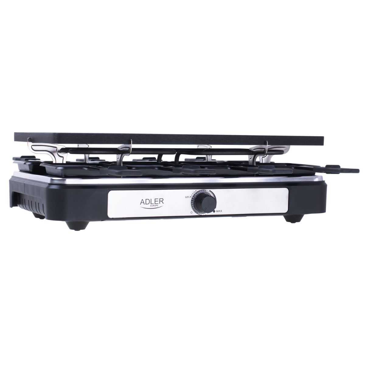 Raclette - electric grill, AD 6616, Table, 1400 W, Black/Stainless steel