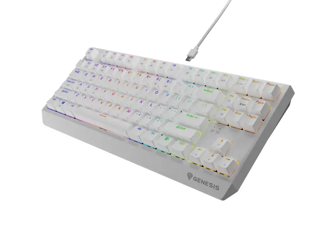 Genesis | THOR 230 | Mechanical Gaming Keyboard | Wired | US | Outemu Brown | White
