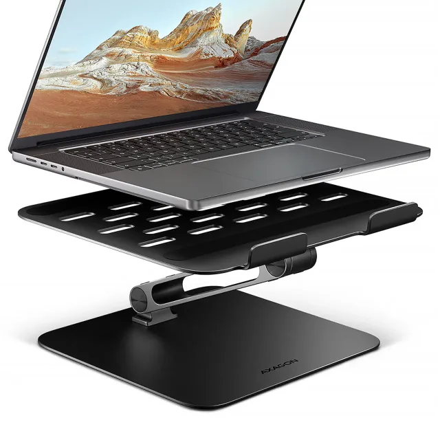 AXAGON STND-LQB stand for notebooks and tablets | Adjustable Height, Angle | 10-17.3 " | Maximum weight (capacity) 5 kg | Black