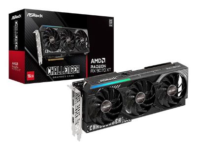 Graphics Card, ASROCK, AMD, Radeon RX 9070 XT, 16 GB, GDDR6, 256 bit, PCI Express x16 5.0, Active, RX9070XTCL16G