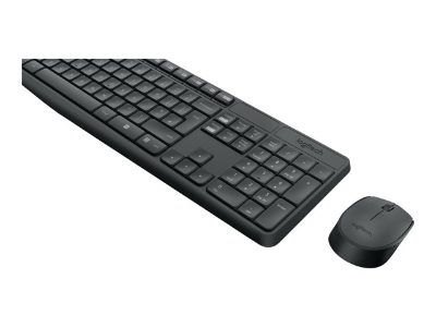 MK235, Keyboard and Mouse Set, Wireless, Mouse included, Batteries included, US, Black