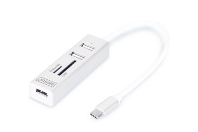Digitus USB Type-C OTG 3-Port HUB and Card Reader, DA-70243