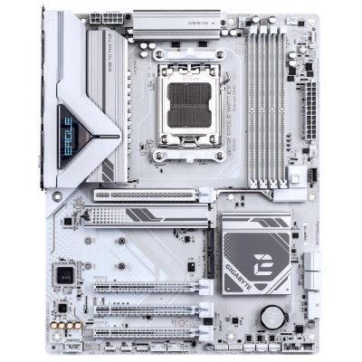 Gigabyte B850 EAGLE WF7 ICE, Processor family AMD, Processor socket AM5, DDR5, Supported hard disk drive interfaces SATA, M.2, Number of SATA connectors 4