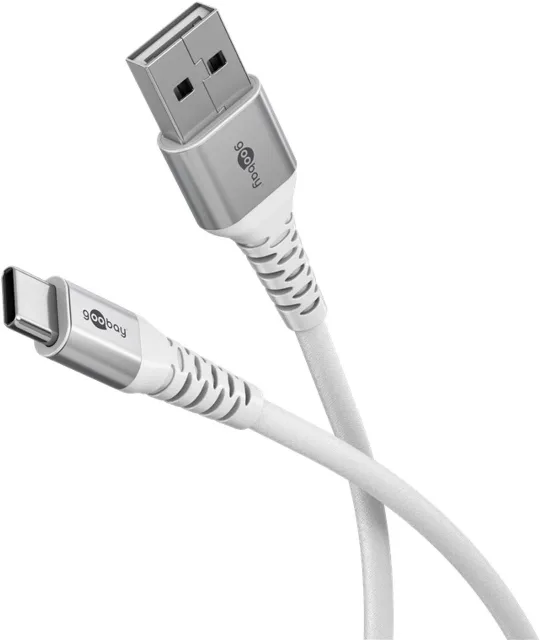 Goobay | USB-C to USB-A Supersoft Textile Cable with Metal Plugs | 74530