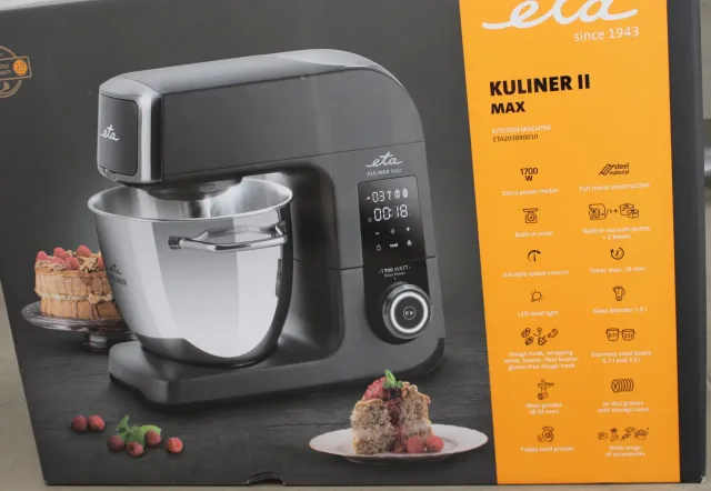 SALE OUT. | ETA Kitchen Machine | ETA203890010 Gratus Kuliner II Max | 1700 W | Number of speeds 12 | Bowl capacity 6.7 L | Gray | DAMAGED PACKAGING