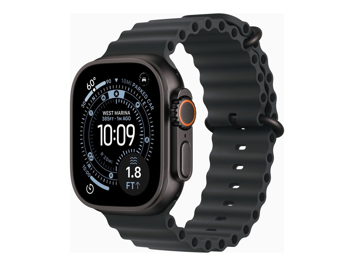 Apple Watch Ultra 3, Smart watch, GPS (satellite), LTPO OLED Always-On Retina display, Black Titanium