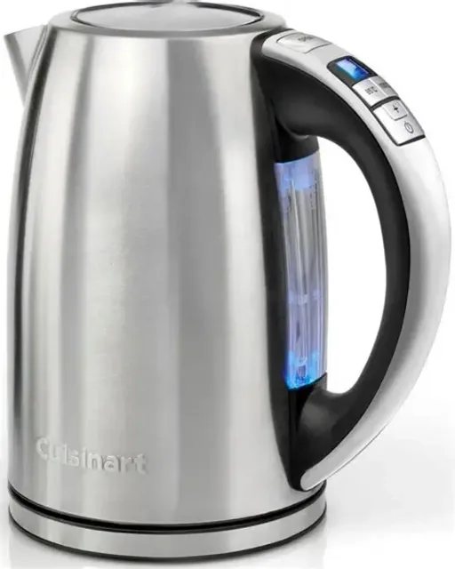 CUISINART elektriskā tējkanna ar 6 temperatūras režīmiem, 1.7l, 1500 W, nerūsējošais tērauds