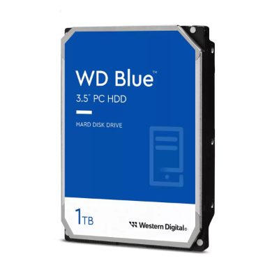 HDD, WESTERN DIGITAL, Blue, 1 TB, Serial ATA III, Buffer 64 MB, 5400 RPM, 3.5 ", WD10EARZ