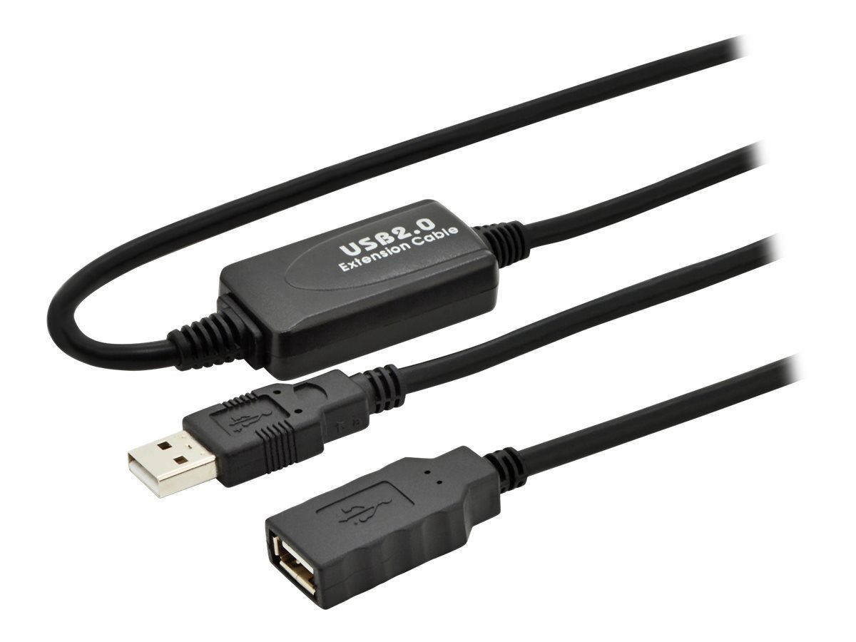 Active USB 2.0 Repeater/Extension Cable, DA-73100-1, USB 2.0 USB A (Male), USB A (Female)
