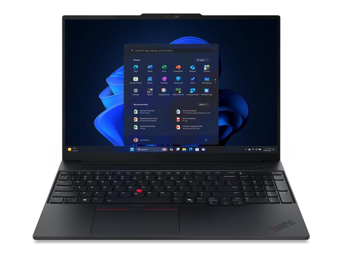 Lenovo ThinkPad E16 G3 AMD, Black, 16 ", IPS, WUXGA, 1920 x 1200 pixels, Anti-glare, AMD Ryzen 5, 230, 16 GB, SO-DIMM DDR5, Solid-state drive capacity 512 GB, AMD Radeon 760M Graphics, Windows 11 Pro, 802.11ax, Bluetooth version 5.3, Keyboard language English, Keyboard backlit, Warranty 36 month(s), Battery warranty 12 month(s)
