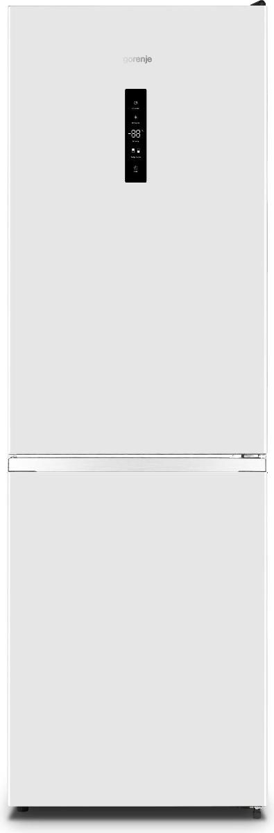 Gorenje N619EAW4, Energy efficiency class E, Free standing, Combi, Height 186 cm, No Frost system, Fridge net capacity 207 L, Freezer net capacity 97 L, Display, 39 dB, White