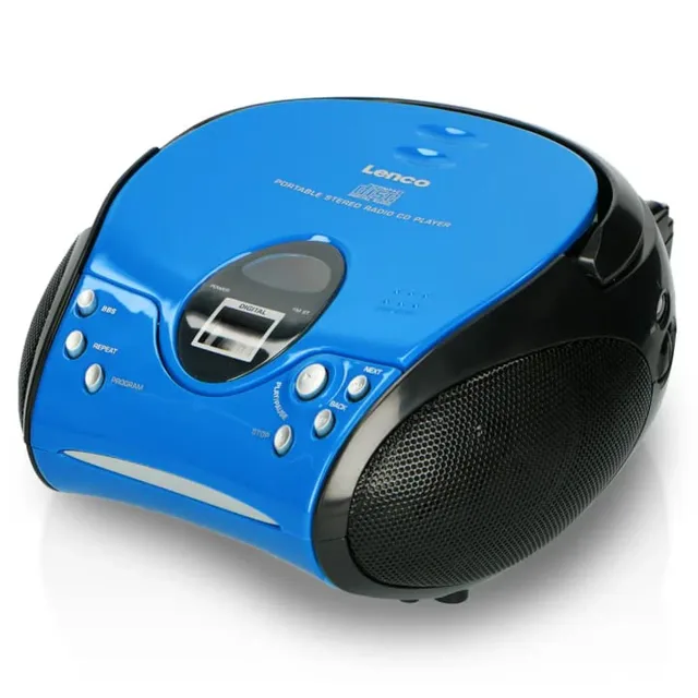 Lenco CD magnetola, zila/melna