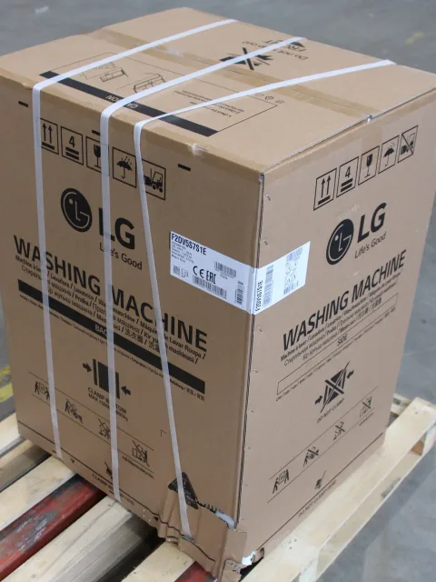 SALE OUT.  | LG | Washing Machine With Dryer | F2DV5S7S1E | Energy efficiency class D | Front loading | Washing capacity 7 kg | 1200 RPM | Depth 46 cm | Width 60 cm | Display | LED | Drying system | Drying capacity 5 kg | Steam function | Direct drive | Wi-Fi | White | DAMAGED PACKAGING, DAMAGED HOSE HOLDER