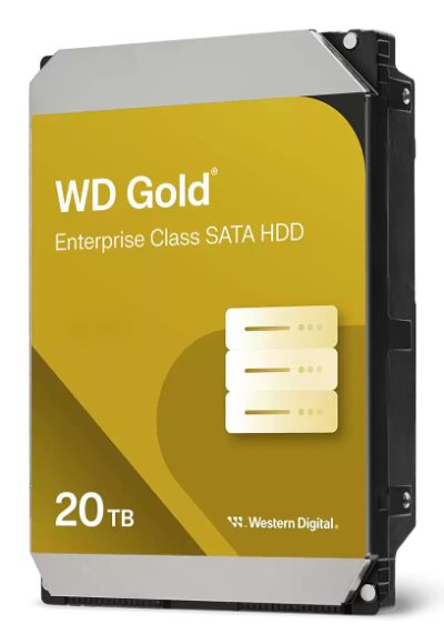 HDD, WESTERN DIGITAL, Gold, 20TB, 512 MB, 7200 rpm, 3,5", WD203KRYZ