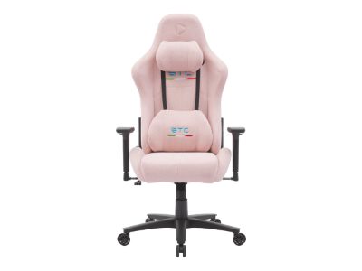 Onex STC Snug L Series, Gaming Chairs, Short Pile Linen; Metal; Nylon base, Pink