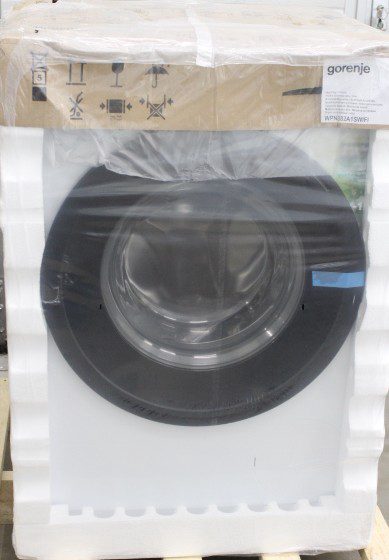 Gorenje WPNEI82A1SWIFI Washing machine, A, Front loading, 8 kg, 1200 RPM, Depth 54.5 cm, White, SALE OUT. Washing machine, WPNEI82A1SWIFI, Energy efficiency class A, Front loading, Washing capacity 8 kg, 1200 RPM, Depth 55 cm, Width 60 cm, Display, LED, Steam function, White, DAMAGED PACKAGING, SCRATCHED EDGE