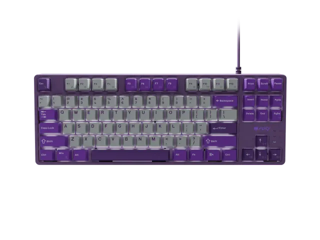 Fury | Kanabo K2 | Gaming Keyboard | Wired | US | Linear | Gray/Purple