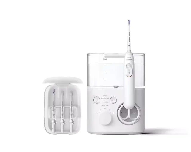 Sonicare mutes dobuma irrigators,  balts