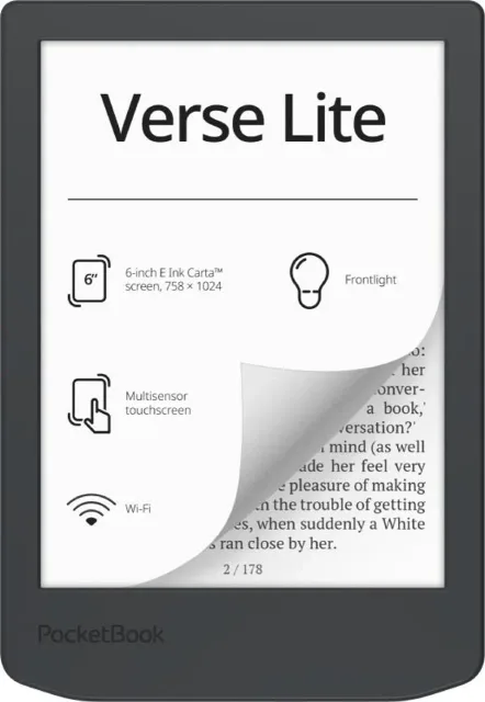 E-Reader|POCKETBOOK|Verse Lite 619 6'|6"|1024x758|1xUSB-C|Wireless LAN|Grey|PB619-T-WW