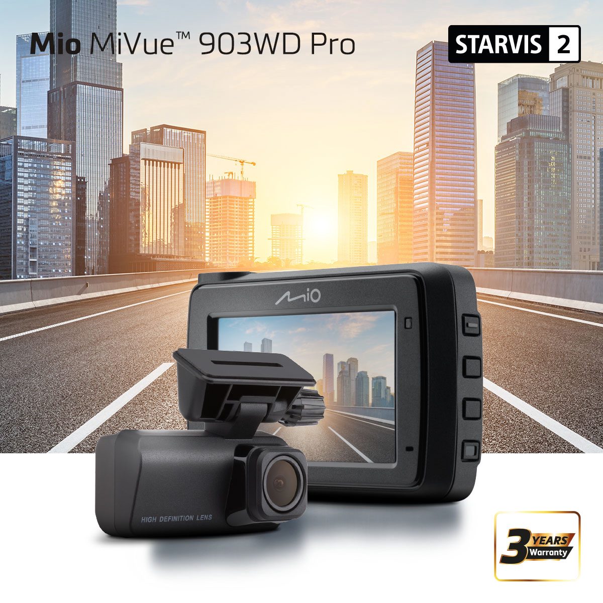 Car Dash Camera, MiVue 903WD Pro, GPS, Wi-Fi