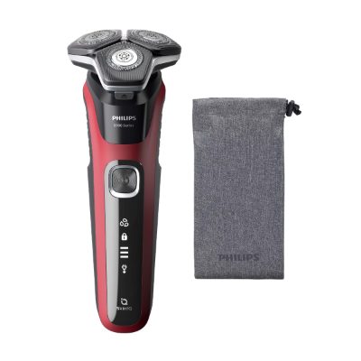 PHILIPS series 5000 Elektriskais skuveklis,  Wet & Dry, sarkana