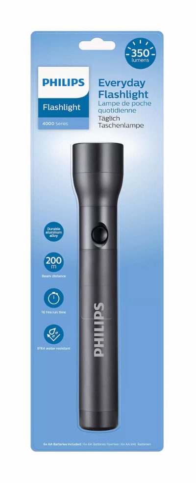 PHILIPS LED lukturis, melns