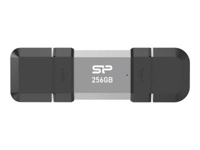 Silicon Power Dual USB Drive, Mobile C51, 256 GB, USB Type-C/Type-A, Silver
