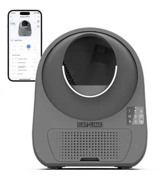 CAT LITTER BOX LUXURY PRO-X/DARK GREY CL-08-GREY CATLINK