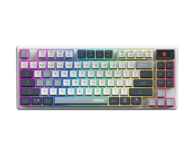 MSI FORGE GK600 TKL WIRELESS SKY | Gaming Keyboard | Wireless | Bluetooth | US | Mechanical Linear