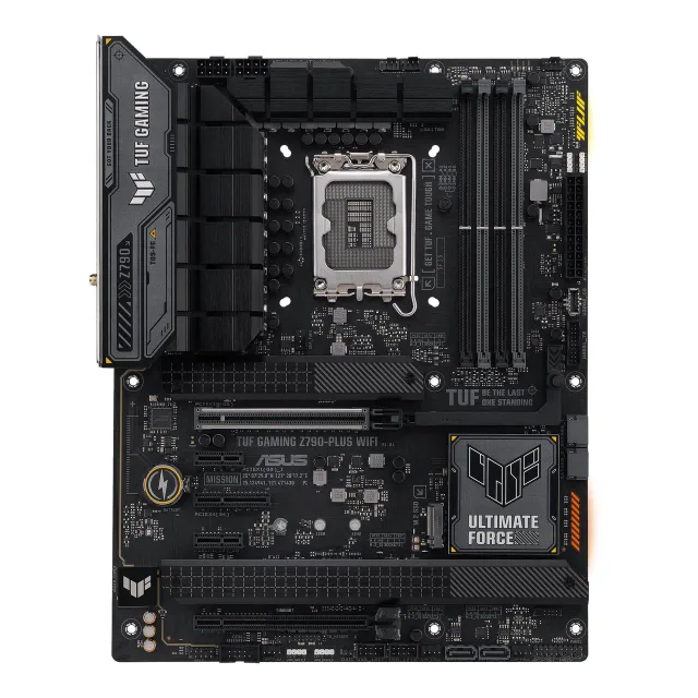 Mainboard|ASUS|Intel Z790|LGA1700|ATX|Memory DDR5|Memory slots 4|2xPCI-Express 3.0 1x|1xPCI-Express 4.0 4x |1xPCI-Express 4.0 16x|1xPCI-Express 5.0 16x|4xM.2|1xHDMI|1xDisplayPort|6xUSB 3.2|2xUSB-C|1xOptical S/PDIF|1xRJ45|5xAudio port|TUFGAMINGZ790-PLUSWIFI