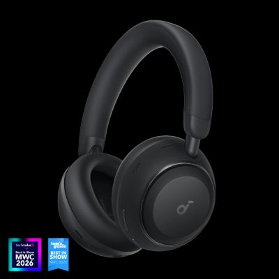 Anker Soundcore Space 2, Headphones, Over-ear, Microphone, Jet Black, Noise canceling