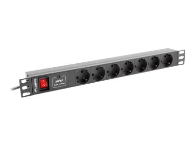 Power Distribution unit (PDU) 19" 1U 10A 2M 7X Schuko Outlets, PDU-07F-0200-IEC-BK
