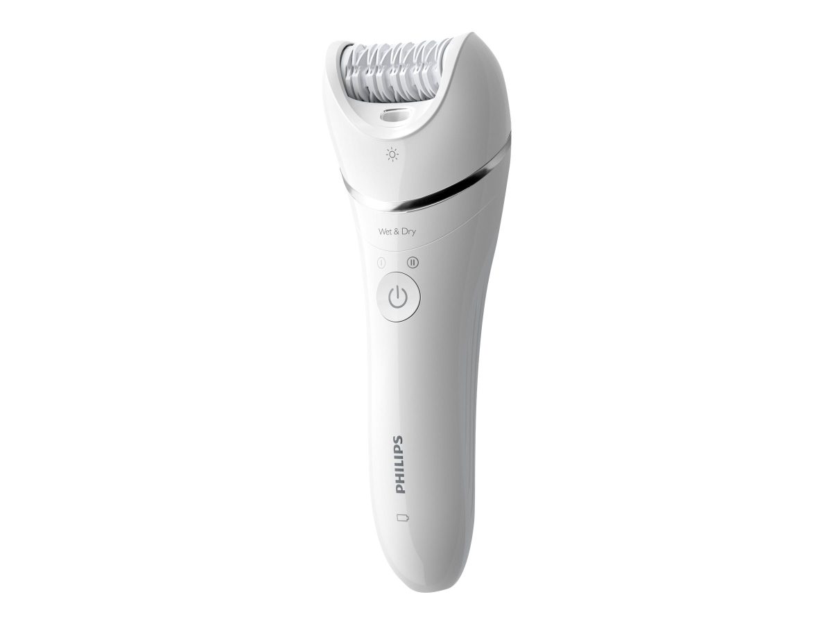 Epilator, BRE700/00, Operating time (max) 40 min, Number of power levels N/A, Wet & Dry, White