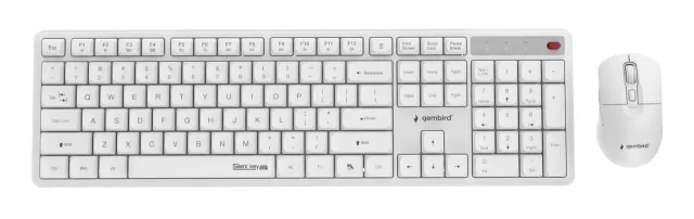 KEYBOARD +MOUSE WRL ENG/WHITE KBS-WMS-01-W GEMBIRD