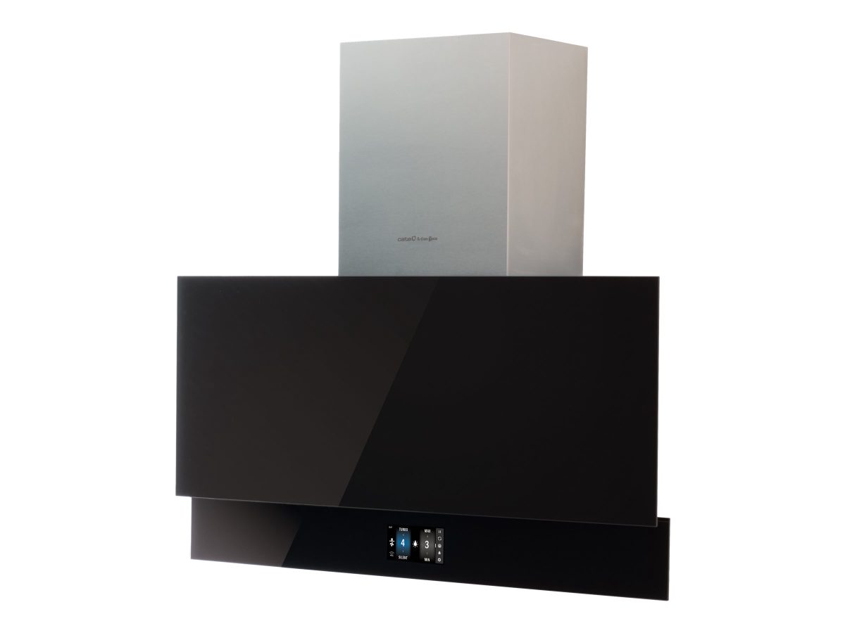 Hood, Goya PRO 90 BK, Wall mounted, Energy efficiency class A+++, Width 90 cm, 842 m³/h, Touch control, LED, Black glass