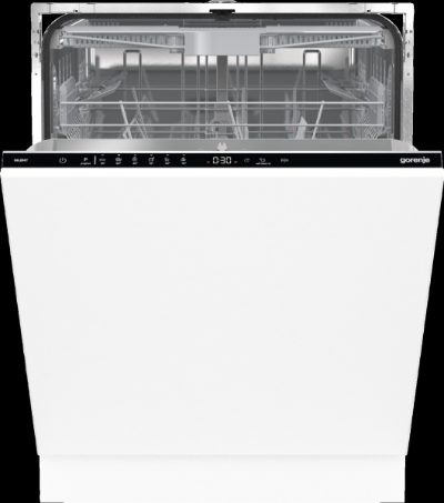 Gorenje Dishwasher, GV643E90, Built-in, Width 60 cm, Number of place settings 16, Number of programs 6, Energy efficiency class E, Display, AquaStop function, White