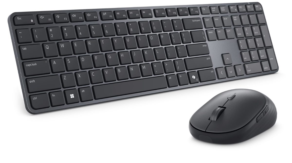 Dell Pro 7 Slim Keyboard and Mouse, KM726, Keyboard and Mouse Set, Wireless, Mouse included, US International, Bluetooth, Black