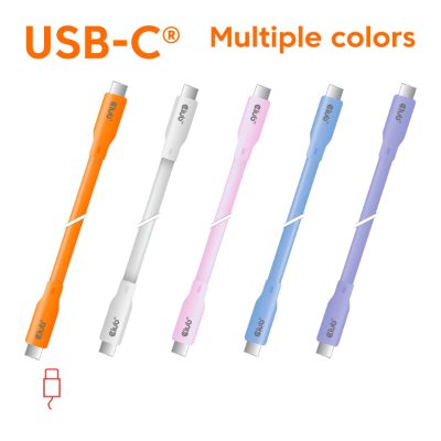 CABLE USB-C TO USB-C 2M/M/M ORANGE CAC-3000 CLUB3D