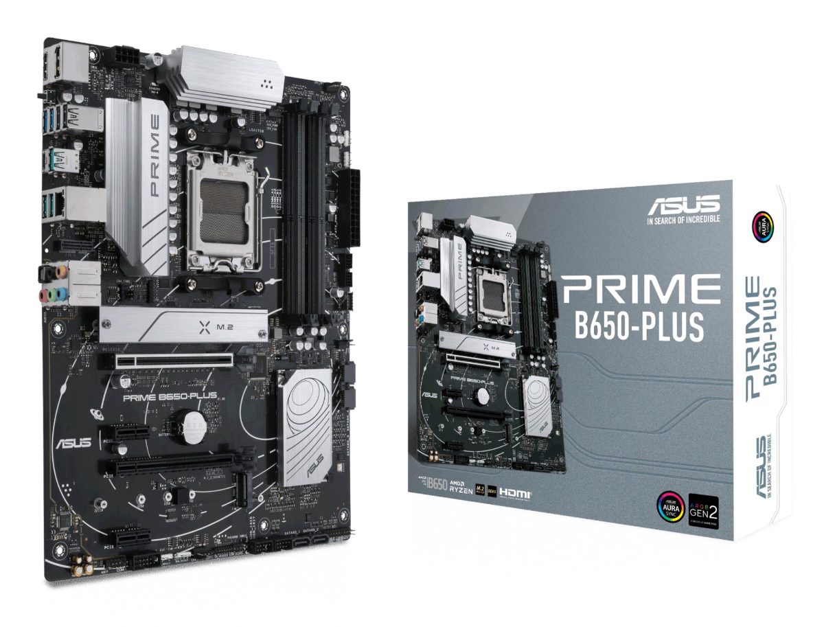 Mainboard, ASUS, AMD B650, SAM5, ATX, Memory DDR5, Memory slots 4, 2xPCI-Express 4.0 1x, 2xPCI-Express 4.0 16x, 2xM.2, 1xHDMI, 1xDisplayPort, 2xUSB 2.0, 5xUSB 3.2, 1xUSB-C, 1xOptical S/PDIF, 1xRJ45, 5xAudio port, PRIMEB650-PLUS