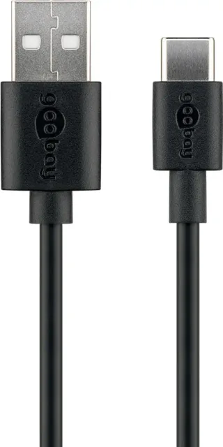 Goobay | USB-C charging and sync cable (USB-A > USB-C) | 59124 | USB-C male | USB 2.0 male (type A)