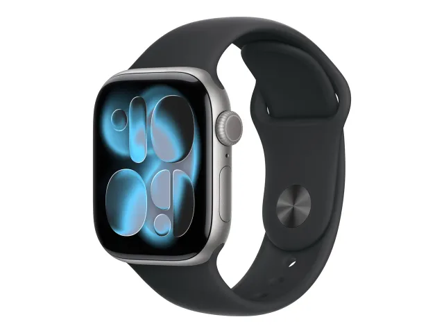 Apple Watch Series 11 GPS + Cellular 42mm Space Grey Aluminium Case with Black Sport Band - M/L | Apple