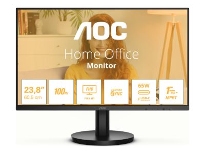 24B3CA2, 23.8 ", IPS, FHD, 100 Hz, 1 ms, 1920 x 1080 pixels, 250 cd/m², HDMI ports quantity 1, Black