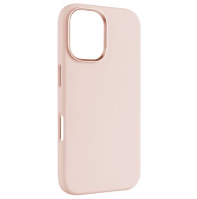 Fixed MagFlow, Back cover, Apple, iPhone 16, Liquid silicon, Pink