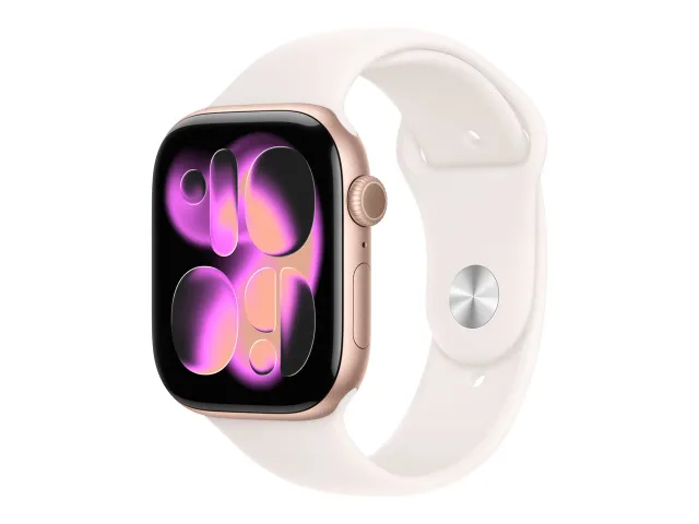 Apple Watch Series 11 GPS 46mm Rose Gold Aluminium Case with Light Blush Sport Band - S/M | Apple