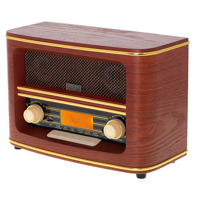 Adler | Retro Radio | AD 1187 | Alarm function | AUX in | Wooden
