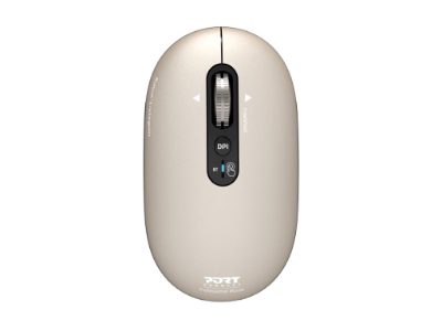 PORT CONNECT Mouse, PURE MAC, Wireless, Bluetooth, Beige Perle