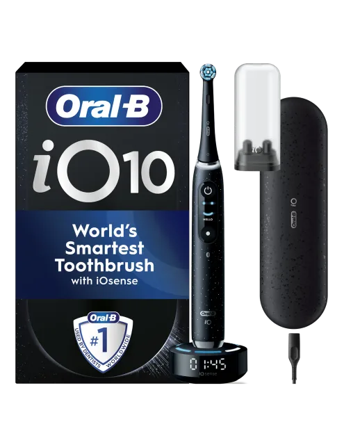 Oral-B Electric Toothbrush | iO10 Series | Rechargeable | For adults | Number of brush heads included 1 | Number of teeth brushing modes 7 | Cosmic Black Booster