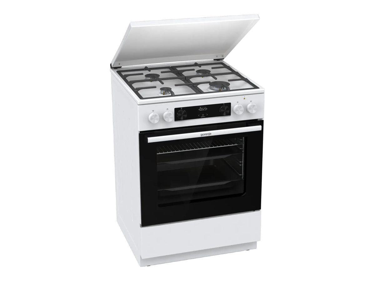 Gorenje GK6C5WF, Cooker, Hob type Gas, Oven type Electric, White, Width 60 cm, Grilling, Depth 60 cm, 71 L